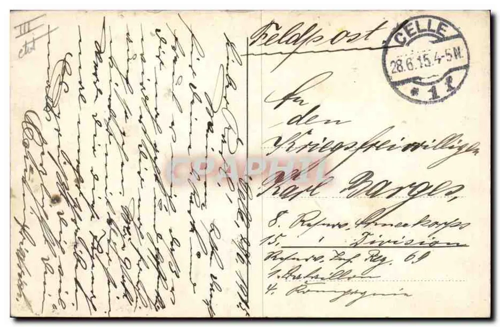 O navio de passageiro "Président Grant" — ilustração circular — editor não visível - Verso