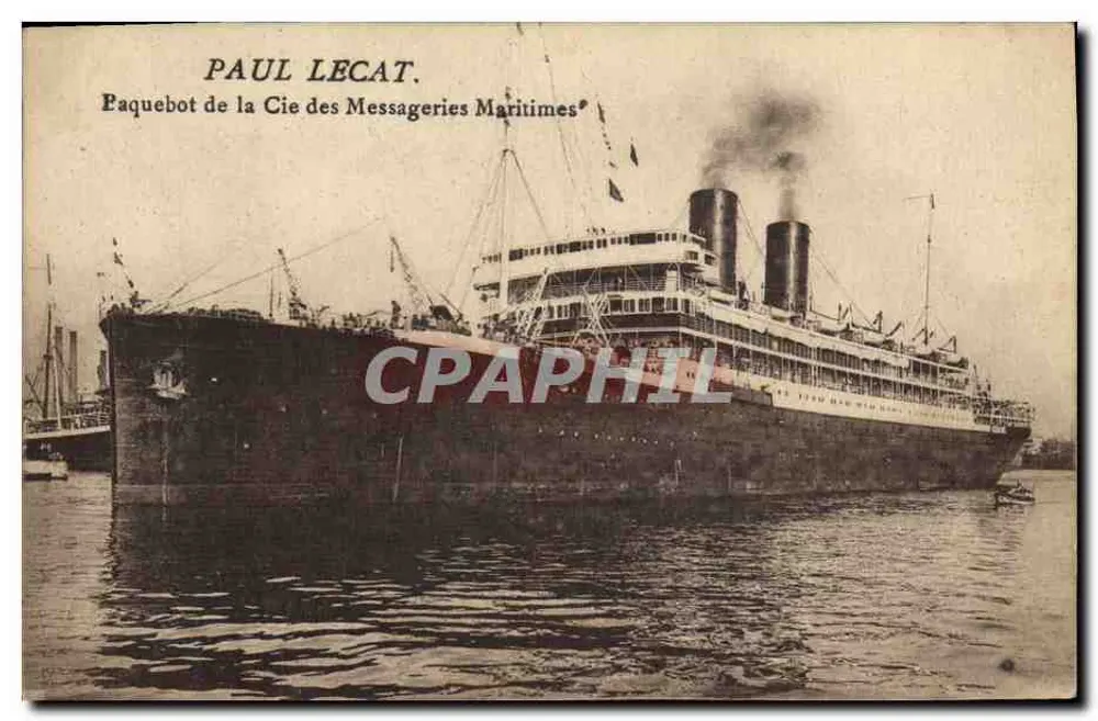 Dampfschiff Paul Lecat — Cie des Messageries Maritimes — Verlag nicht sichtbar - Vorderseite