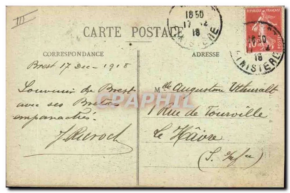 Bretagne (Coll. E. Hamon, St-B) — Bretonischer Ein-Türen-Krippe — Pays de Léon — n° 5596 - Rückseite