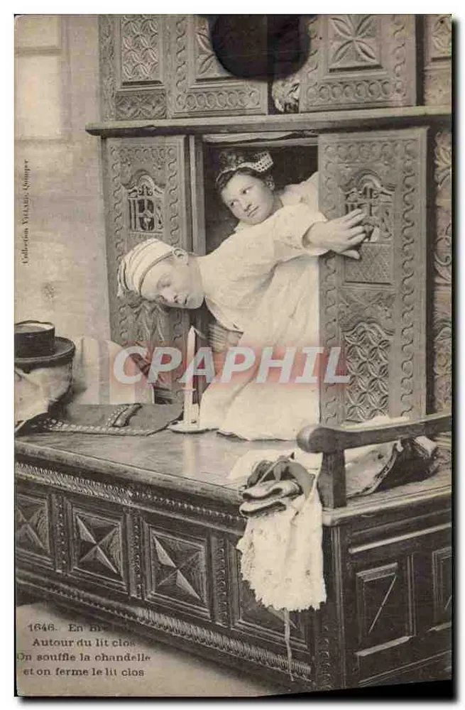 In der Bretagne — Ritual um das geschlossene Bett — Verlag Villard, Nr. 1646 - Vorderseite