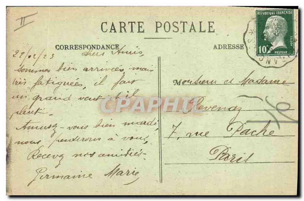 Em torno dos Lits-Clos (Coleção E. Hamonic, St-B) — Lits-Clos do País de Pont-Aven — n° 5306 - Verso