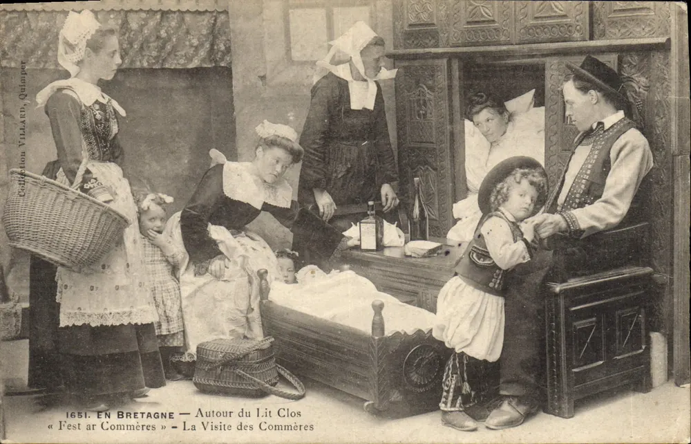 In der Bretagne — Um das Clos-Bett — Die Besuche der Commères - Vorderseite