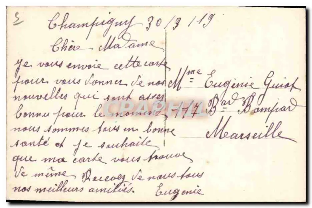Zwei Rote Fische in einem Korb — 1. April — Verlag DIX, Paris, Nr. 2236 - Rückseite