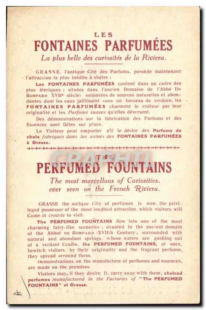 As Fontes Perfumadas — Grasse — Editor não identificado, número de série não visível - Verso