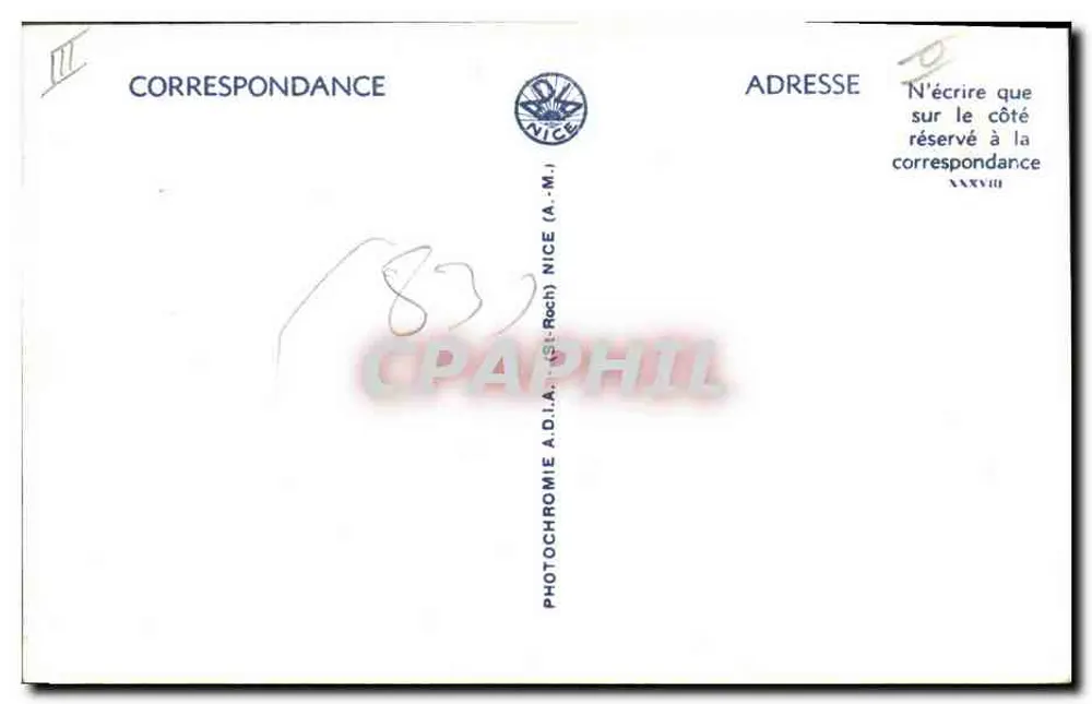 A Côte d'Azur — A colheita das rosas — A.D.I.A. (St-Roch) n° LL 115 - Verso