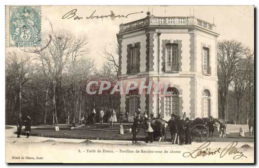 Wäldchen von Dreux - Jagdveranstaltungs-Pavillon — Hotel de Diane, Anet - Vorderseite