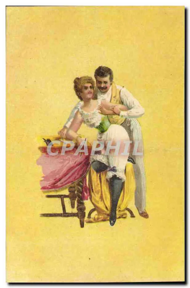 Paar in historischem Kleid — intime Szene — Verlag Universal Postal Union, Nr. 5005 - Vorderseite