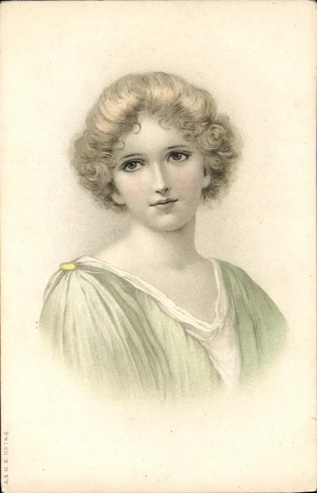 Junge Frau in einem antiken Kleid — A.&M. B. N°146 — A.&M. B. - Vorderseite