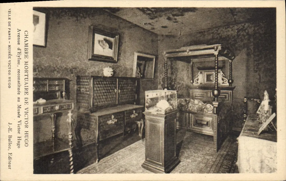 Trauerzimmer von Victor Hugo — Rekonstruktion im Victor Hugo Museum — J.-E. Bulloz, Verlag - Vorderseite