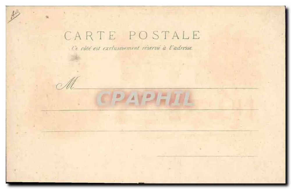 Paris - Victor Hugos Sterbehaus — Portrait und Inschrift — Verleger nicht sichtbar - Rückseite