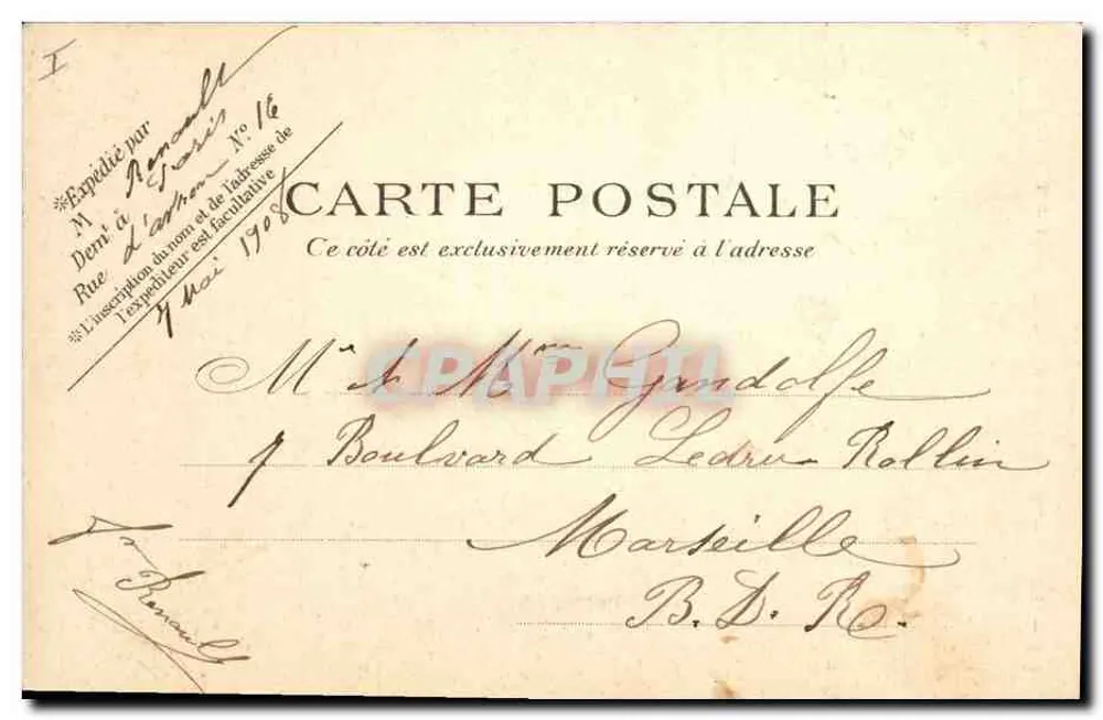 PARIS — HET MONUMENT VAN VICTOR HUGO — P. P. C. Parijs - Achterkant