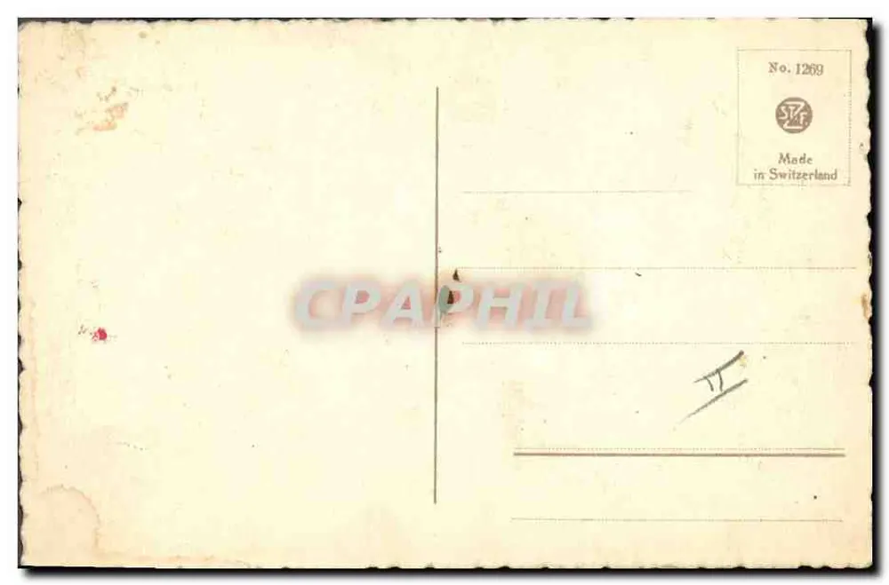 Rose — fleur peinte à l'aquarelle — éditeur S.T.F. No. 1269 - Rückseite