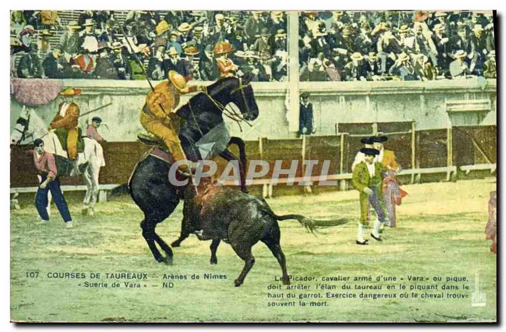 Stierkampf — Suerte de Vara — Arènes de Nîmes — ND — Verlag: Lévy & Neurdein - Vorderseite