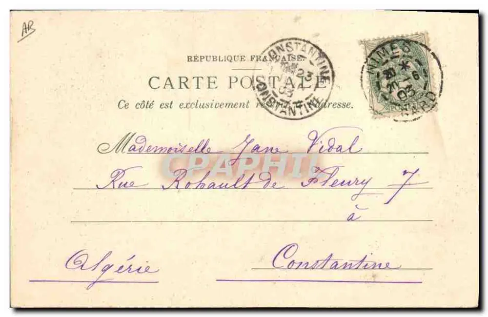 Nîmes — Stierkampf — Mazantini mit Banderillen - Rückseite