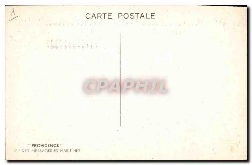 O paquebote "Providence" — editor "Providence" — série A - Verso