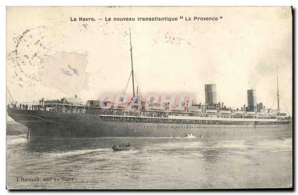 Le Havre — Le nouveau transatlantique "La Provence" — L'Hernault, édité Le Havre - Vorderseite