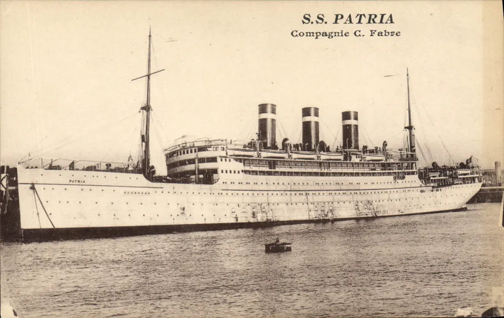 S.S. PATRIA — Compagnie C. Fabre — unbekannter Verlag - Vorderseite