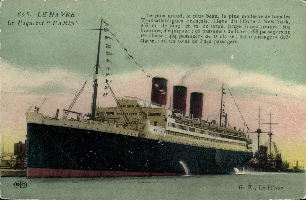 Le Havre — Das Schiff "Paris" — G. F., Le Havre - Vorderseite