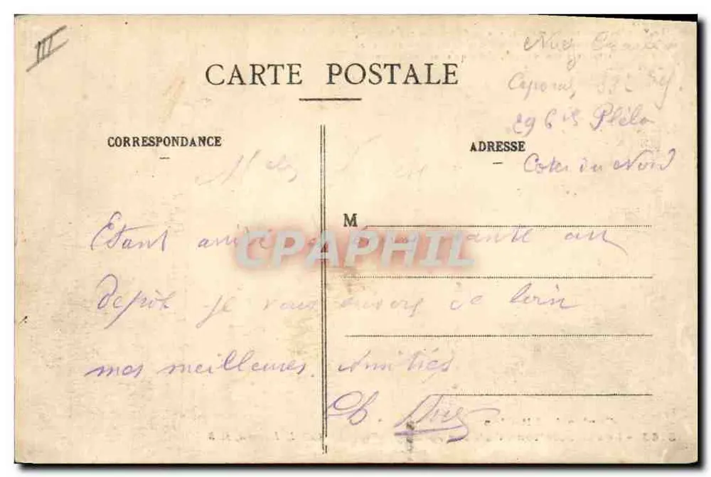 Die Abenteuer des Vaters Antoine — Cortes du Lit-Clos — Coll. E. Hamonic, St-B. - Rückseite