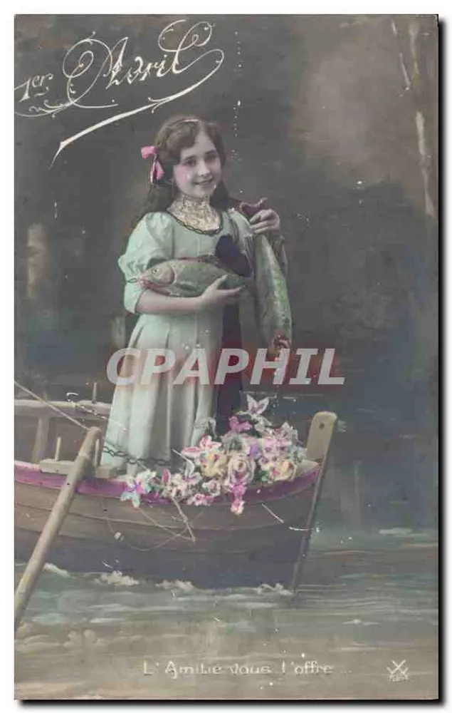 Mädchen in einem Boot — 1. April — Verlag KEM - Vorderseite