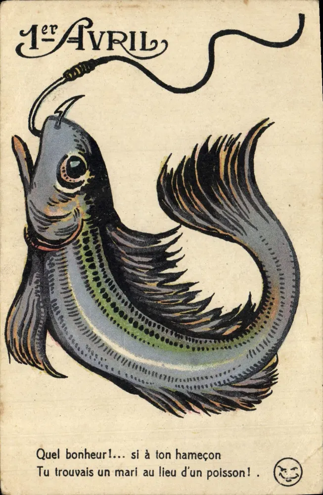 Peixe anzol — 1º de Abril — série N°62 - Frente