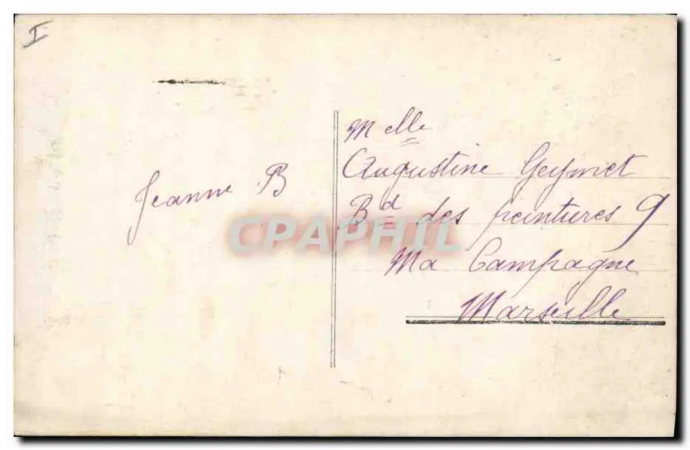 Mädchen mit einem Korb voll Fische und Blumen — Ter Avril, n° 759 - Rückseite