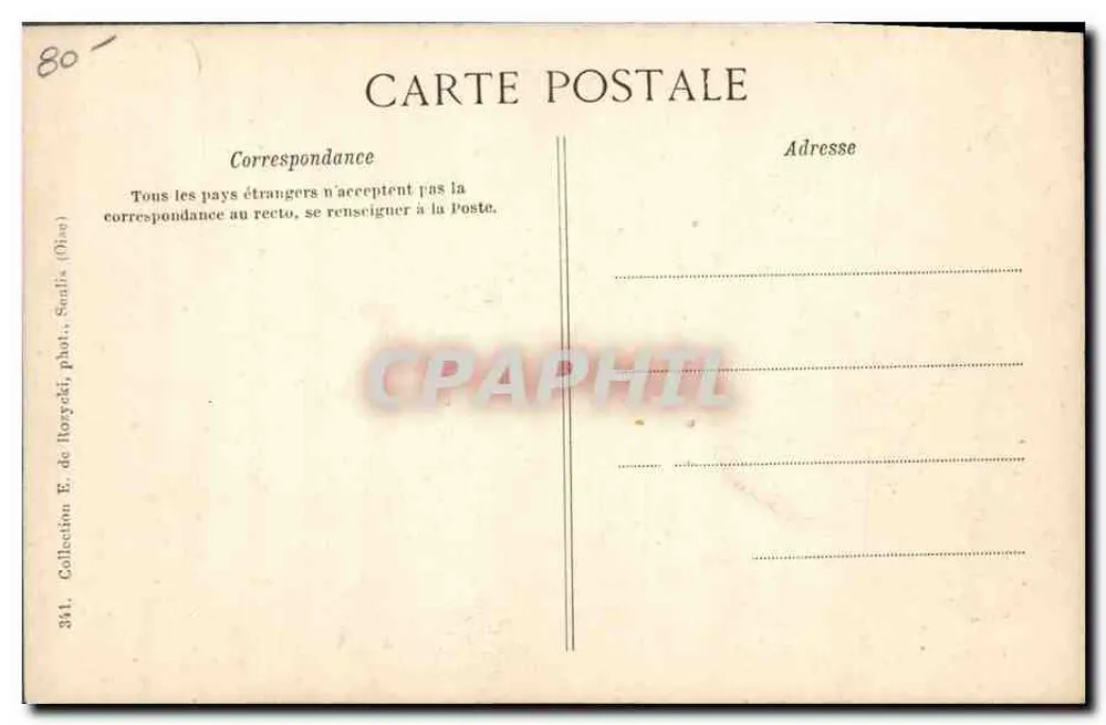 Chantilly — Die Jagd beginnt — E. de Rozycki, phot. Sondix (Rhône) - Rückseite