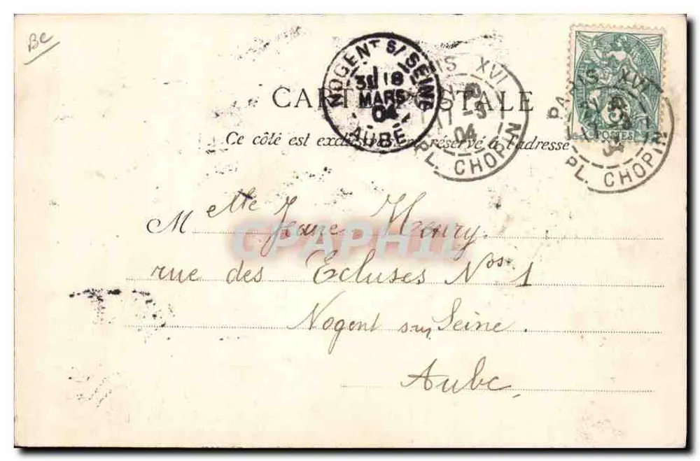 Wald von Rambouillet — Der Angriff am Tisch — C.P.S. Bobody, Rambouillet - Rückseite
