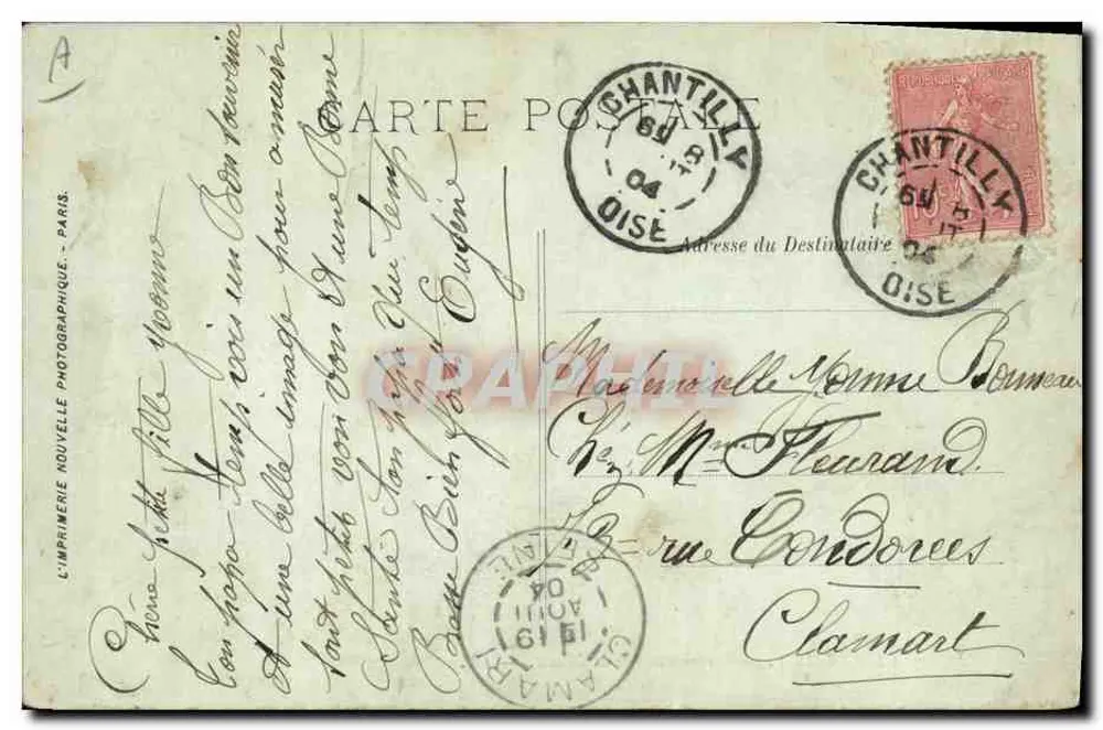 Chantilly — Promenade de la Meute — LL. - Rückseite