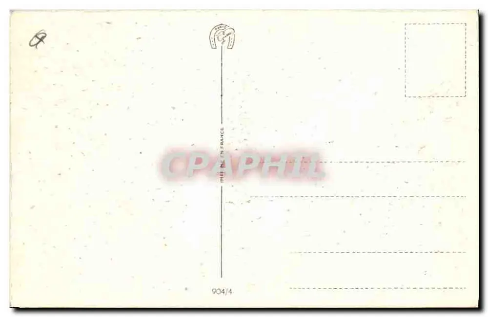 Kinder in einem von einem Esel gezogenen Wagen — schneebedeckte Weihnachtslandschaft — unbekannter Verleger, Serie 904/4 - Rückseite