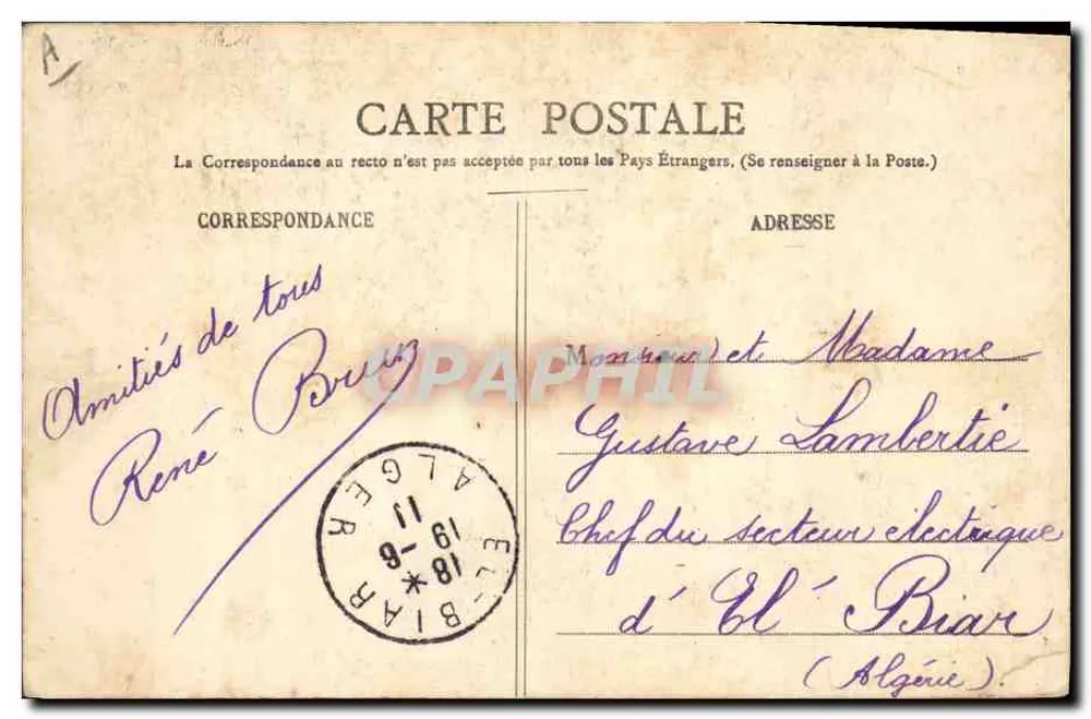 Rochefort - Maison de Pierre Loti - La Grande Salle - Imprimé sur la carte par C. Gozzi - Rückseite