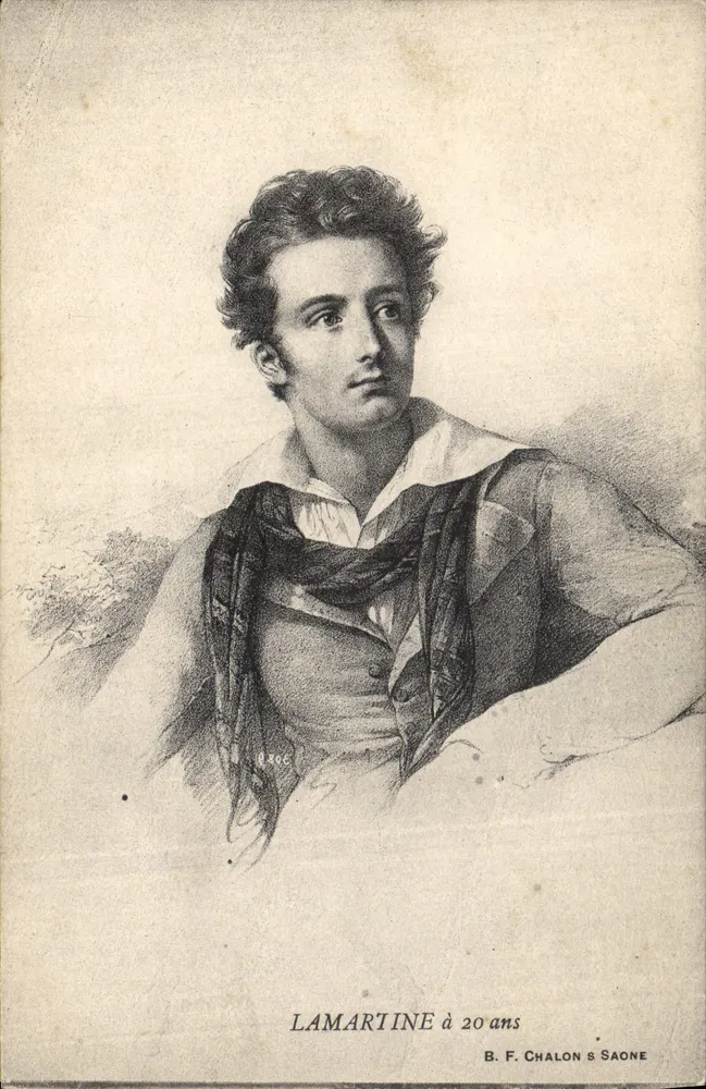 Lamartine aos 20 anos — B. F. Chalon s Saône - Frente
