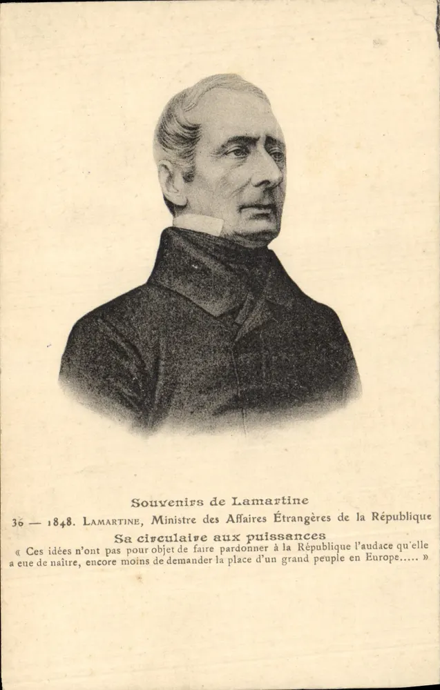Lamartine — Außenminister der Republik — Souvenirs de Lamartine - Vorderseite