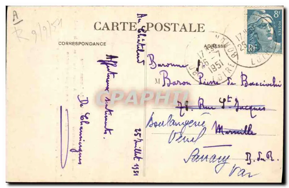 Lamartine — Außenminister der Republik — Souvenirs de Lamartine - Rückseite