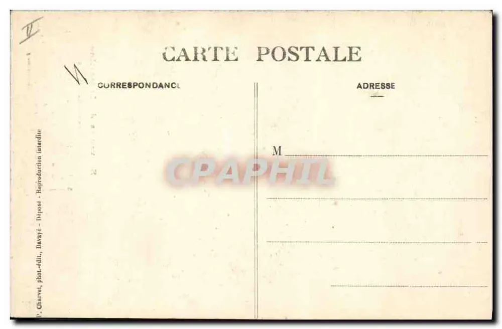 Lamartine — Souvenirs de Lamartine (78 ans) — Charvet, phot.-édit., Davaÿé - Verso