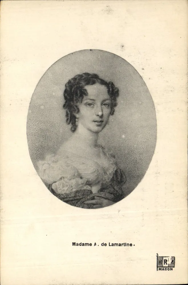 Madame A. de Lamartine — retrato gravado — HRA MAGON - Frente