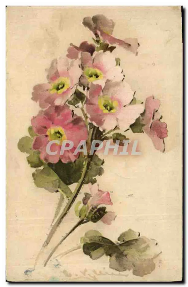 Arranjo de flores — aquarela — editor MB, n° 15748 - Frente