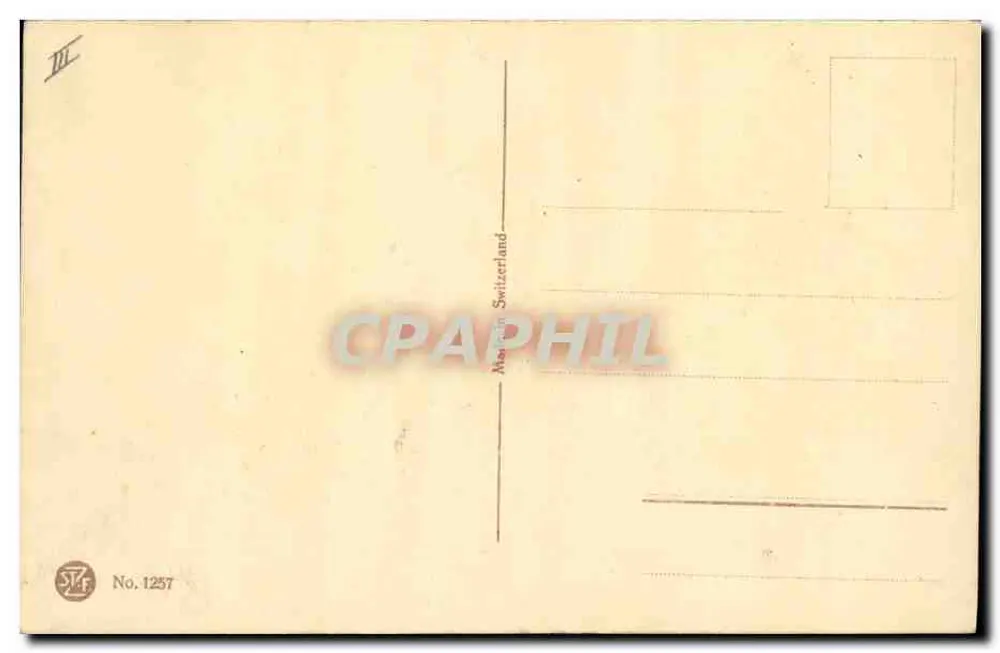 Flores de papoula e margaridas — natureza morta — editor Martin, Suíça, n° 1257 - Verso
