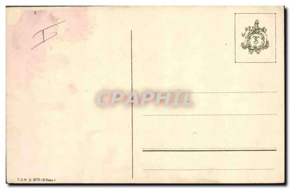 Bouquet de rhododendrons — dans un panier en osier — C. V. Kleinmann - Verso