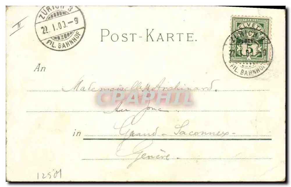 Cinq singes en tablier — scène de cobbler — lith. u. Druck. & Molzner & Berger Berlin, Nr. 300 - Verso