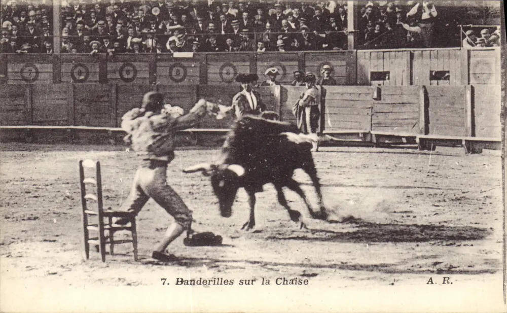Banderilles auf der Chaise — Stierkampf-Show — A.R. n°7 - Vorderseite