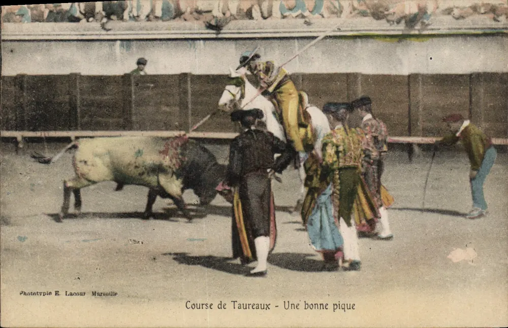 Stierkampf — Eine gute Stiche — Phototype E. Laoour Marseille - Vorderseite