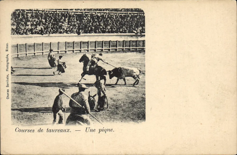 Corridas de touros — Uma lança — Charles Barnihalm, Nîmes - Frente