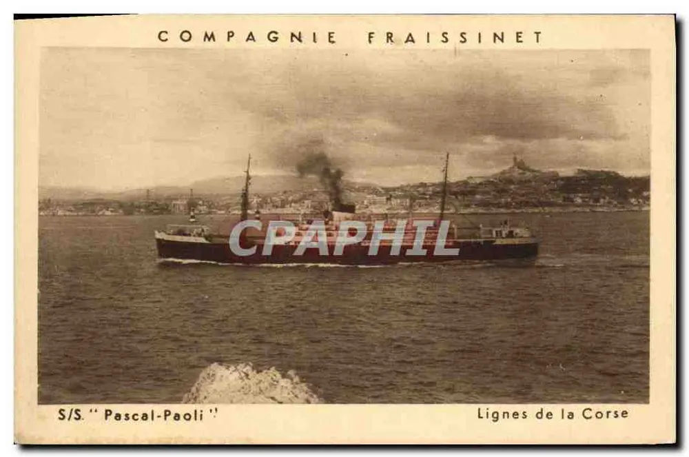 S/S 'Pascal-Paoli' — Compagnie Fraissinet, Linien der Korsika - Vorderseite