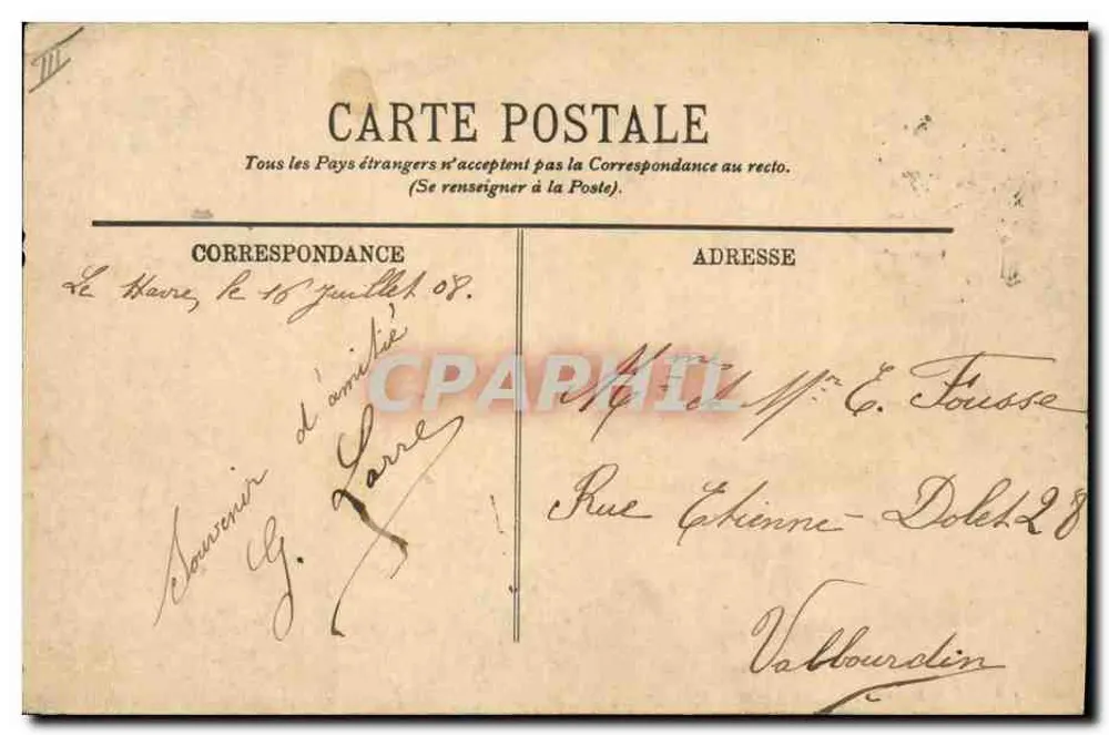 Le Havre — Die « Provence » — LL. — Nr. 436 - Rückseite
