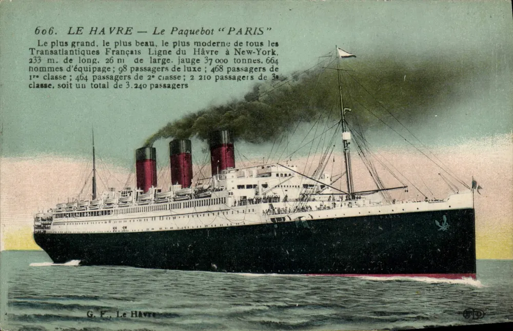 Le Havre — O Navio de Passageiros "PARIS" — G. F., Le Havre - Frente