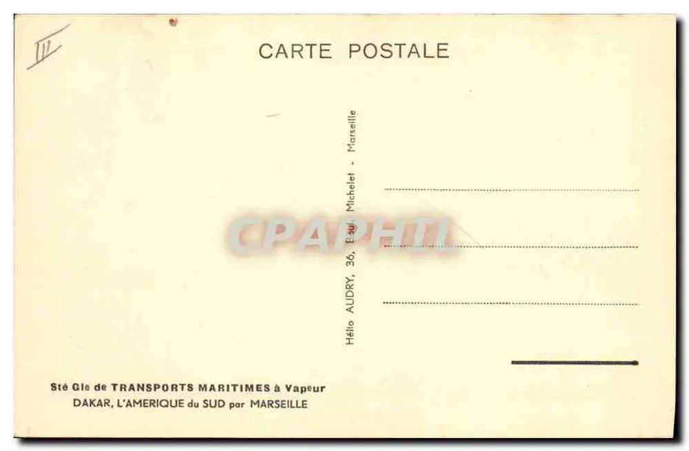 O navio de passageiros "Provence" — 20.000 toneladas — editor S.G.T.M. - Verso