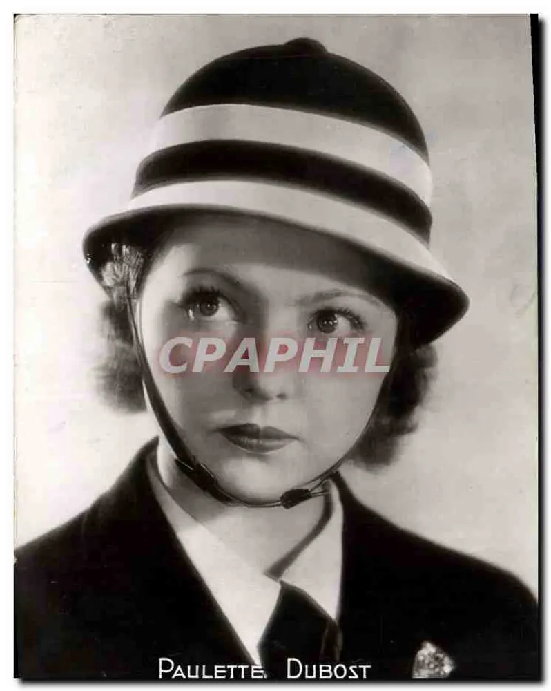 Paulette Dubost — Retrato em traje de piloto - Frente
