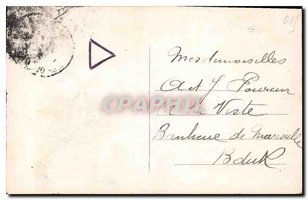 Junge Mädchen mit einem mit Rosen dekorierten Fisch — 1. April — A.N. Paris, n° 1705 - Rückseite