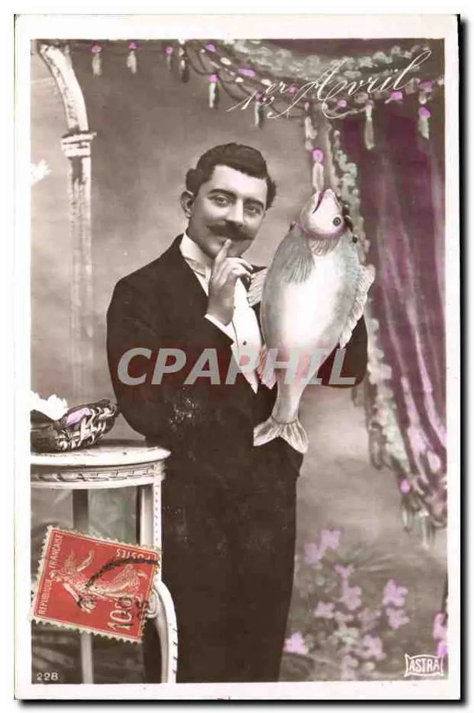 Mann mit Fisch — April — Astra n°228 - Vorderseite
